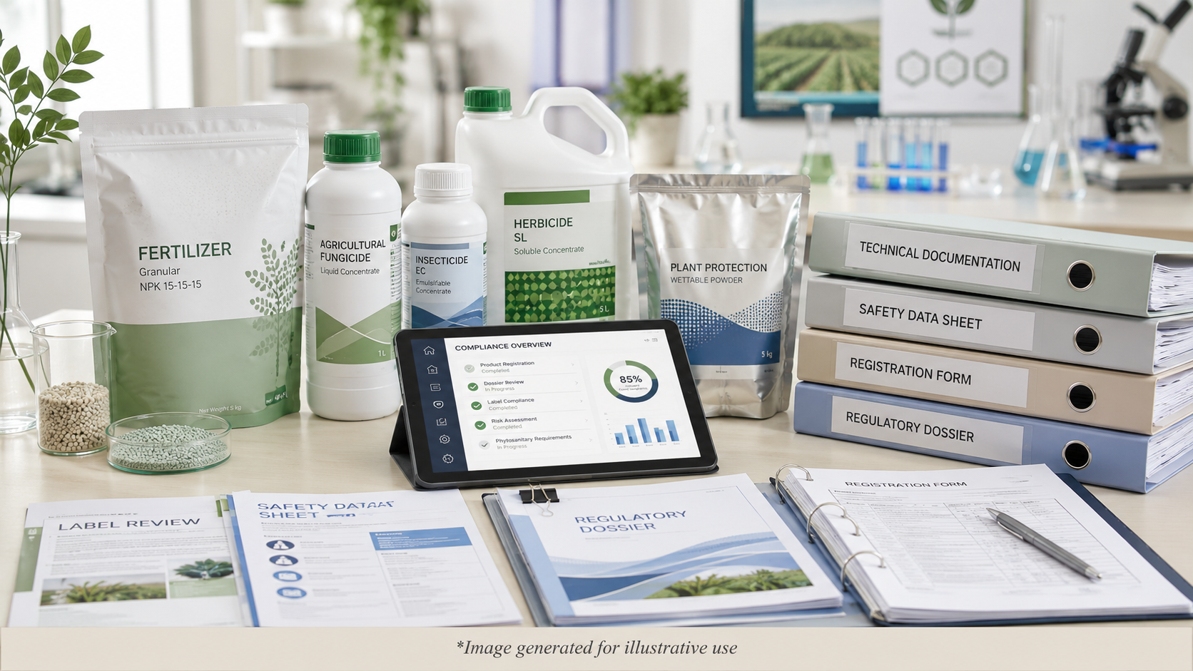 Insumos agrícolas con documentación regulatoria