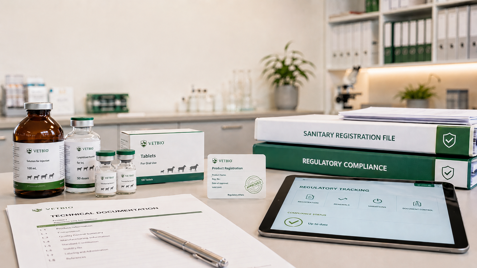 Documentación regulatoria para productos veterinarios